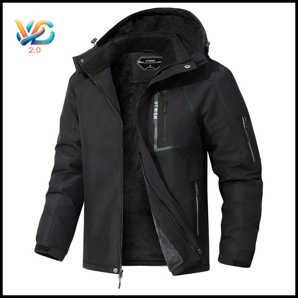 Men's Waterproof Ski Jacket Winter Snow Coat Windbreaker Hooded Outerwear
